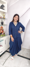 Elegant Premium Rayon Drape Skirt Set for Women
