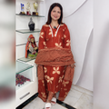 Cotton Printed Suit Set with Full-Length Dupatta