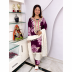 Premium Cotton Farshi Salwar Suit Set with Mirror & Tassel Work
