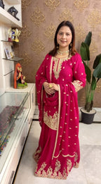 Party Wear Chinon Sharara Set