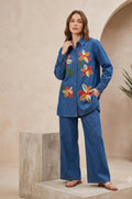 Soft Cotton Denim Co-ord Set with Embroidered Top & Pocket Bottom